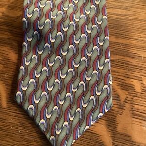 J. Garcia Red and Green Patterned Tie
